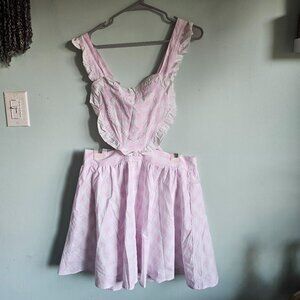 Hot Topic Pink Checkered Heart Pinafore Size XL